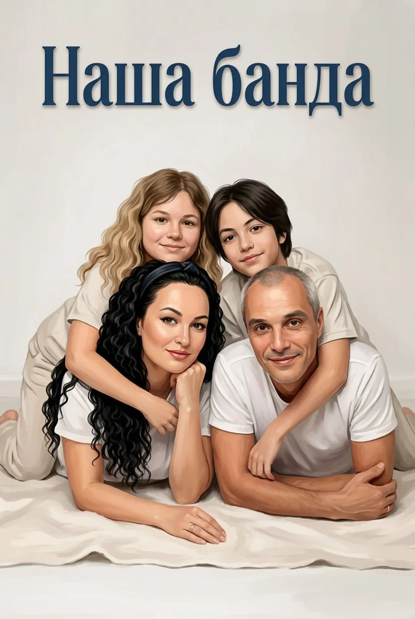 «Наша банда» Открытка семейный портрет 