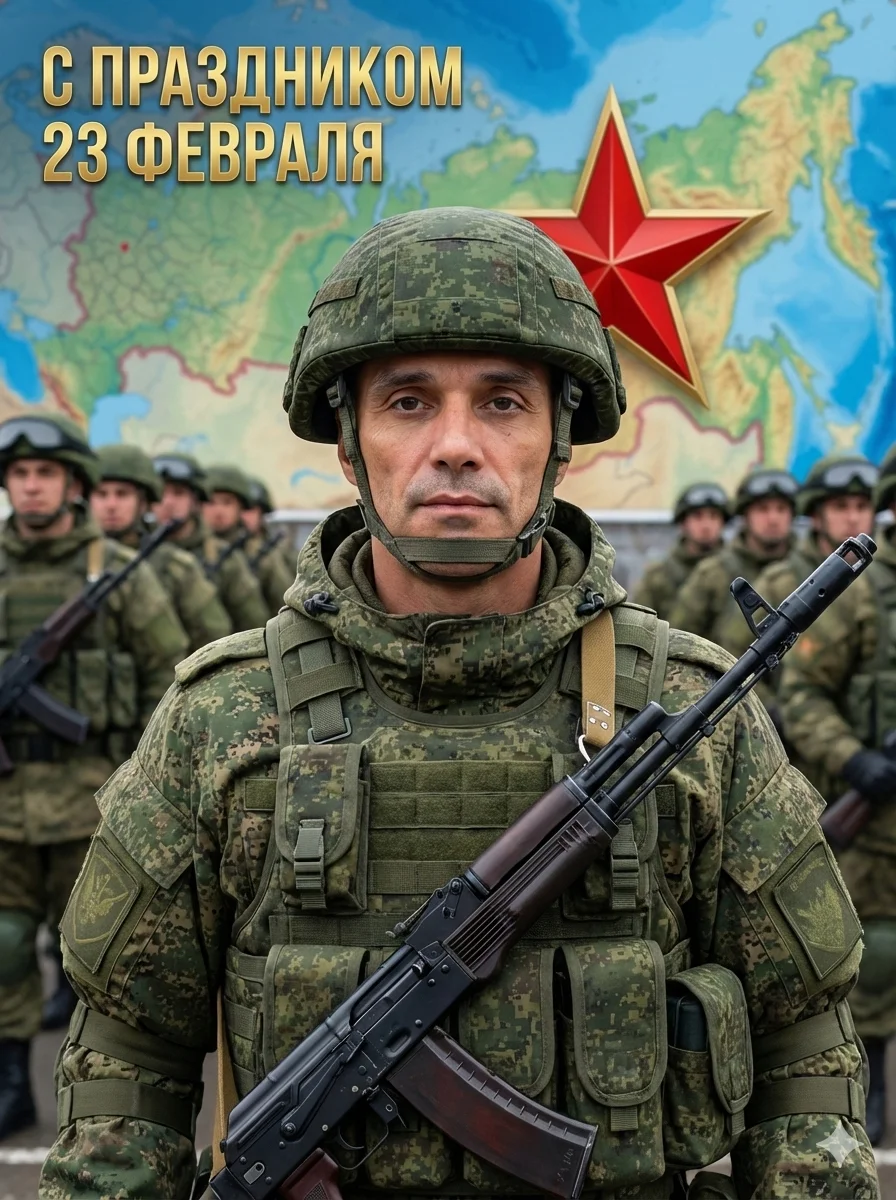 ИИ-фото — 23 февраля
