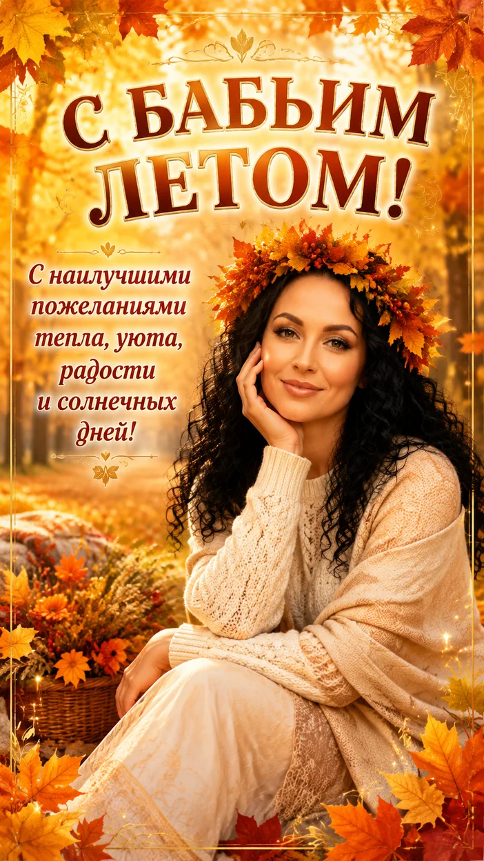 Фотосессия девушки у осеннего леса с венком