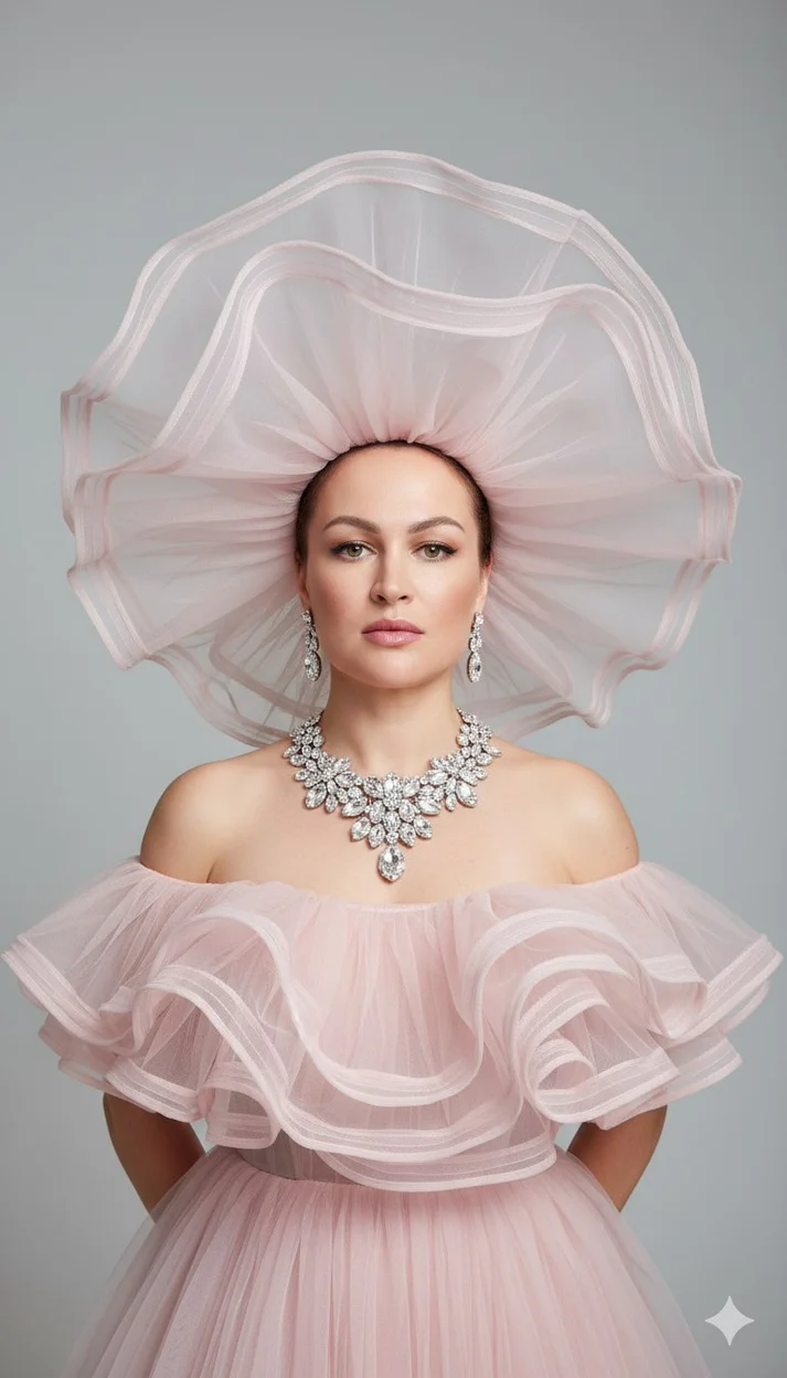 ИИ-фото — Пудровый Haute Couture