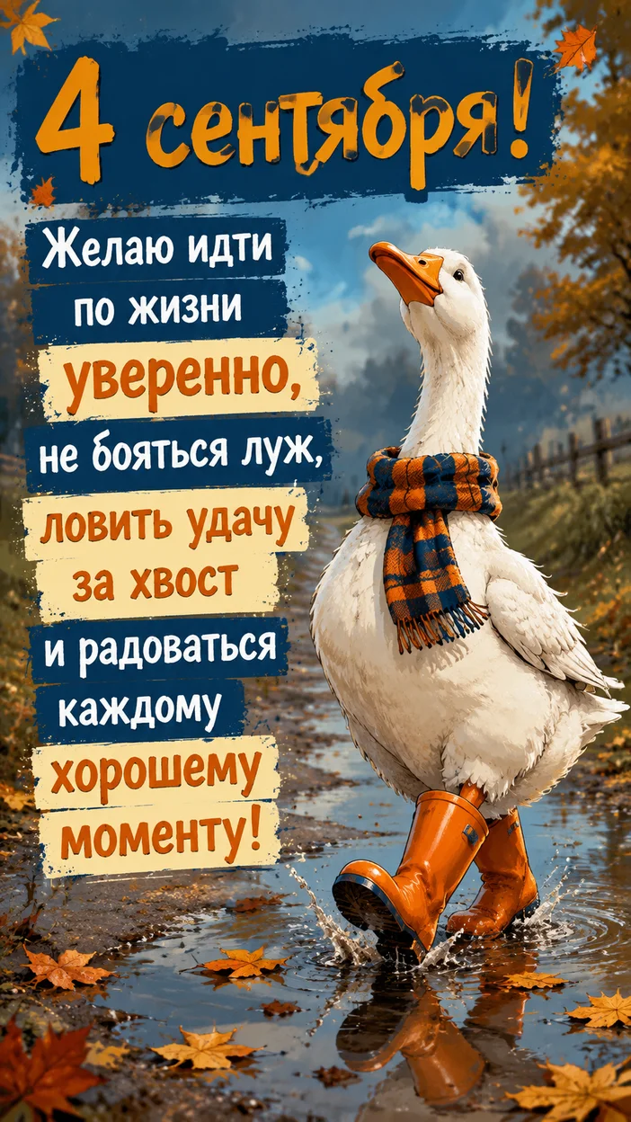 Фотосессия гуся в сапогах