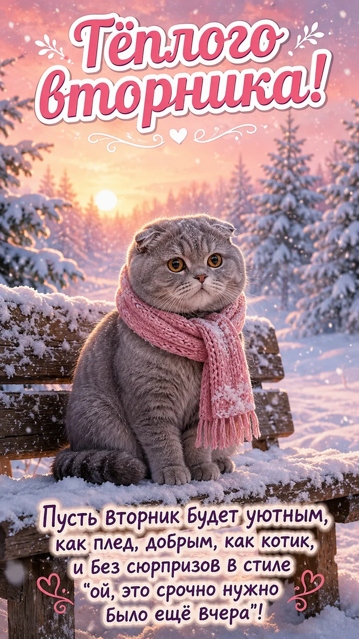 Фотооткрытка «Тёплого вторника!»