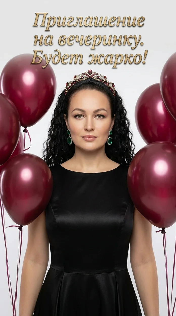 Пригласительная на вечеринку. Будет жарко!  С вашим фото 