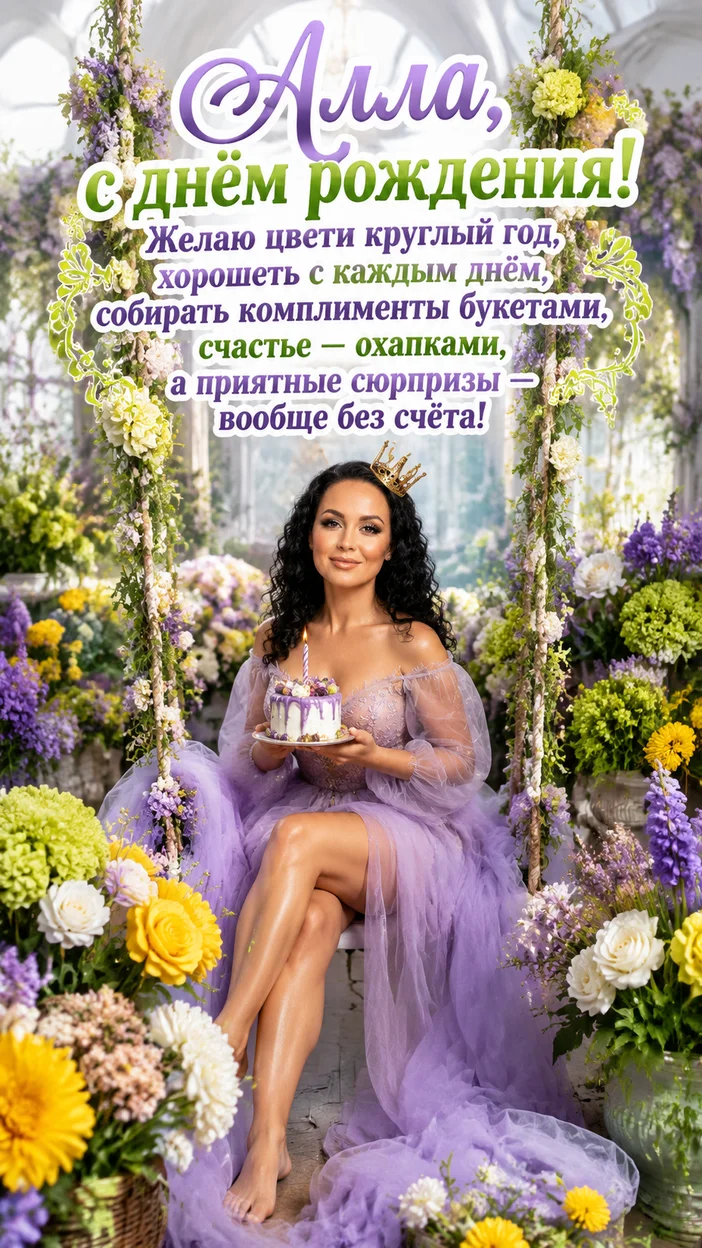 Фотосессия Аллы в цветочной оранжерее