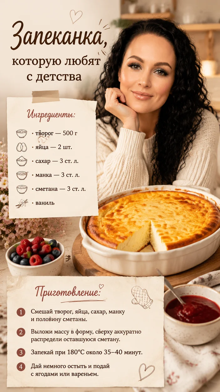 Фотосессия творожной запеканки