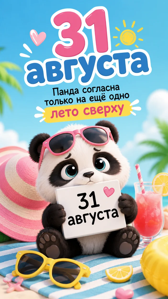 Музыкальная открытка на 31 августа сгенерировать за минуту 