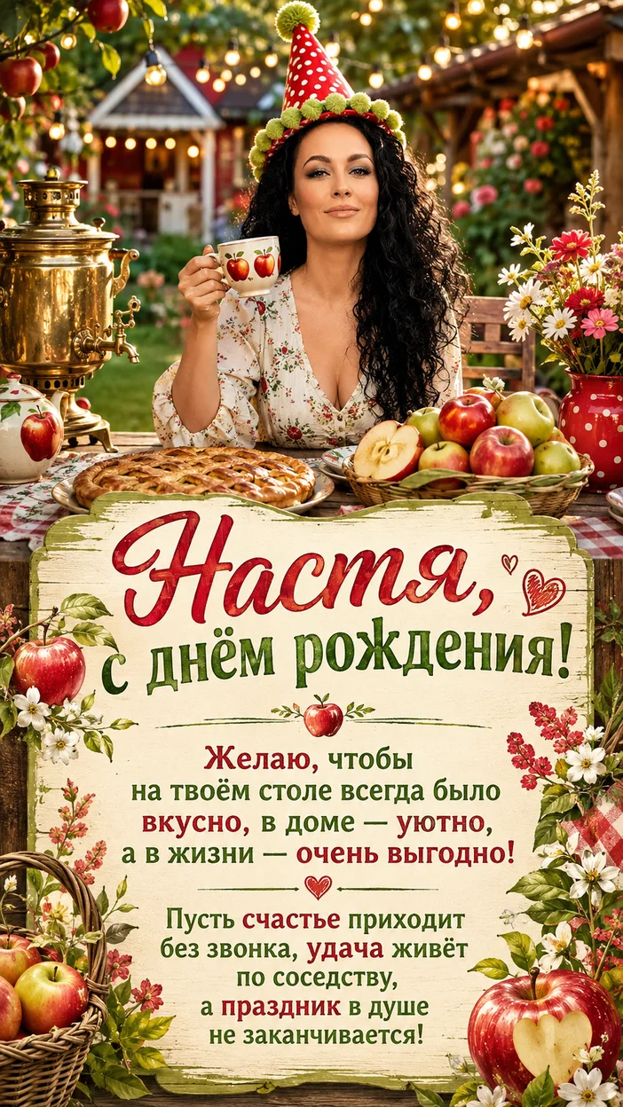 Фотосессия уютная деревенская открытка для Насти