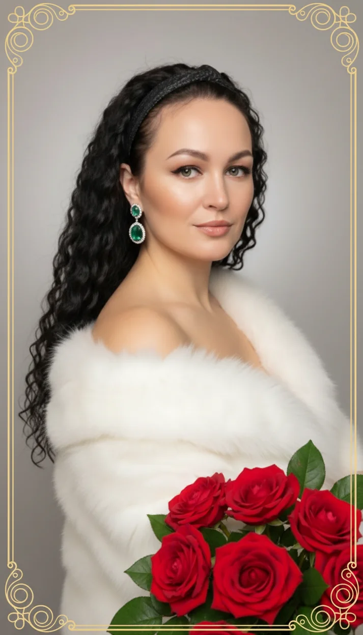 ЗОЛОТАЯ РАМКА С БУКЕТОМ КРАСНЫХ РОЗ