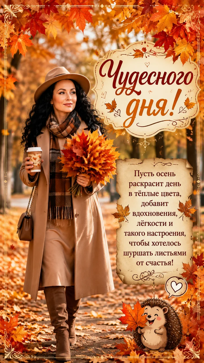 Фотосессия чудесного дня в осеннем парке