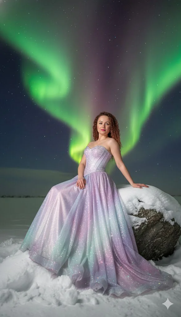 Зимняя нимфа в горах