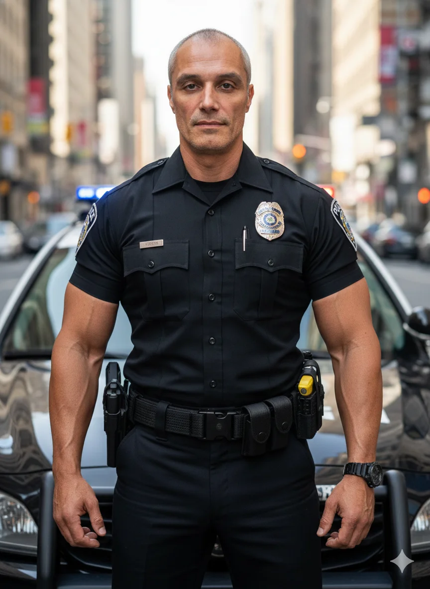 Полицейский на работе 