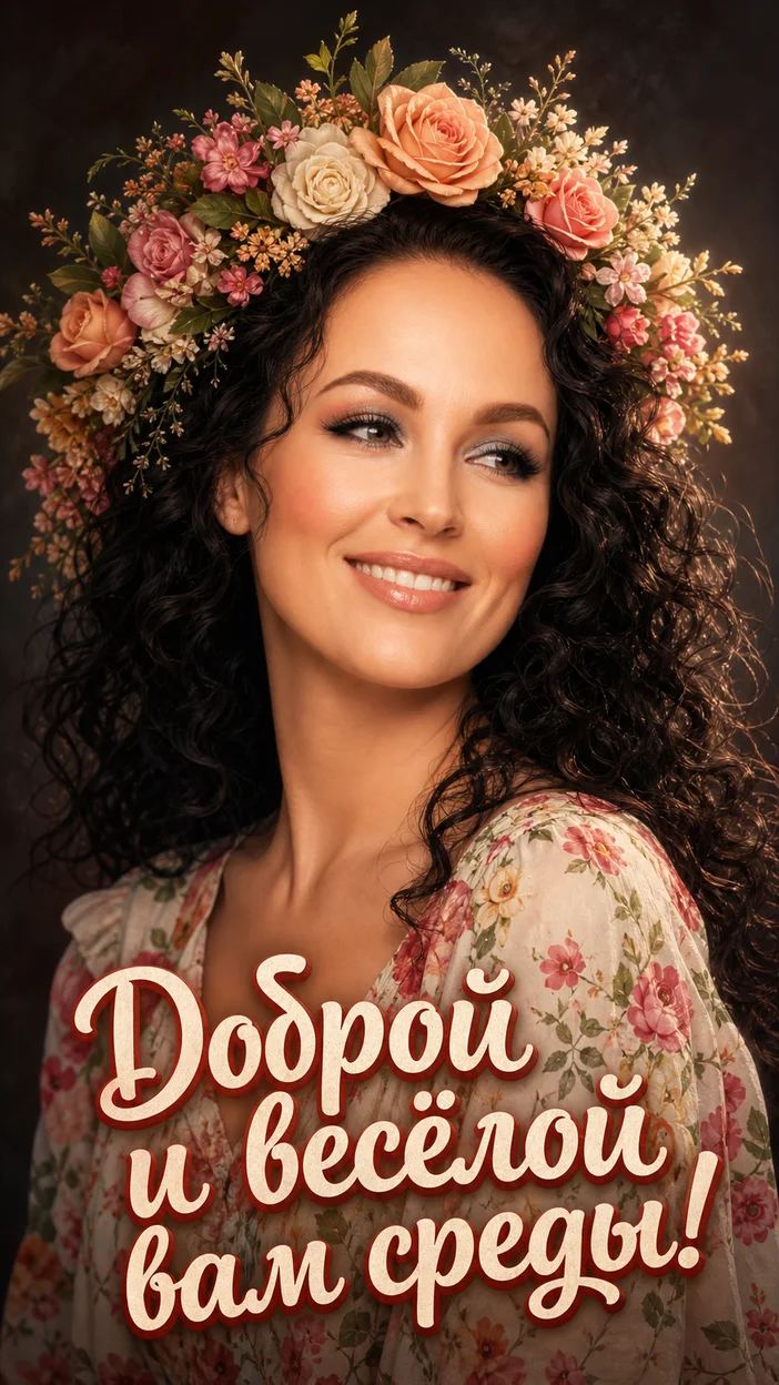 Фотооткрытка для всех с текстом "Доброй и весёлой вам среды!"