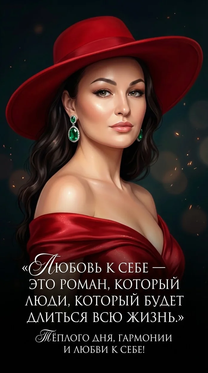 Открытка с вашим фото - «ЛЮБОВЬ К СЕБЕ — ЭТО РОМАН 