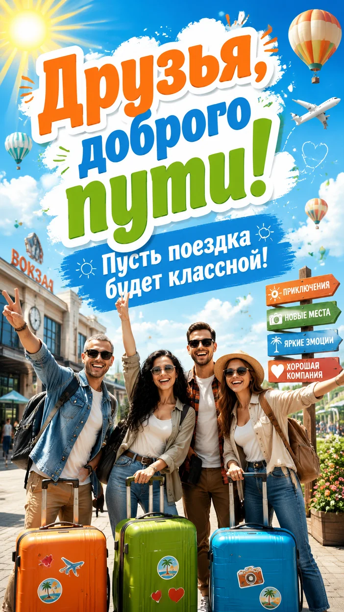 Фотосессия друзей в дороге
