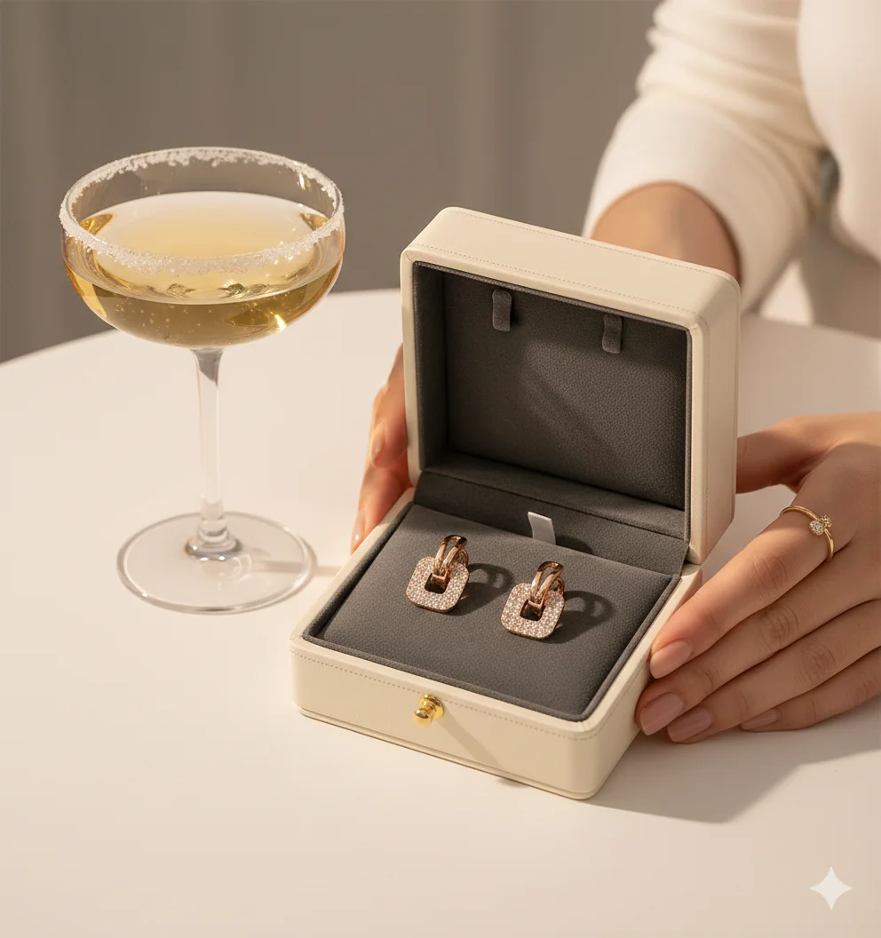 Упаковка для сережек  - сцена для продаж 