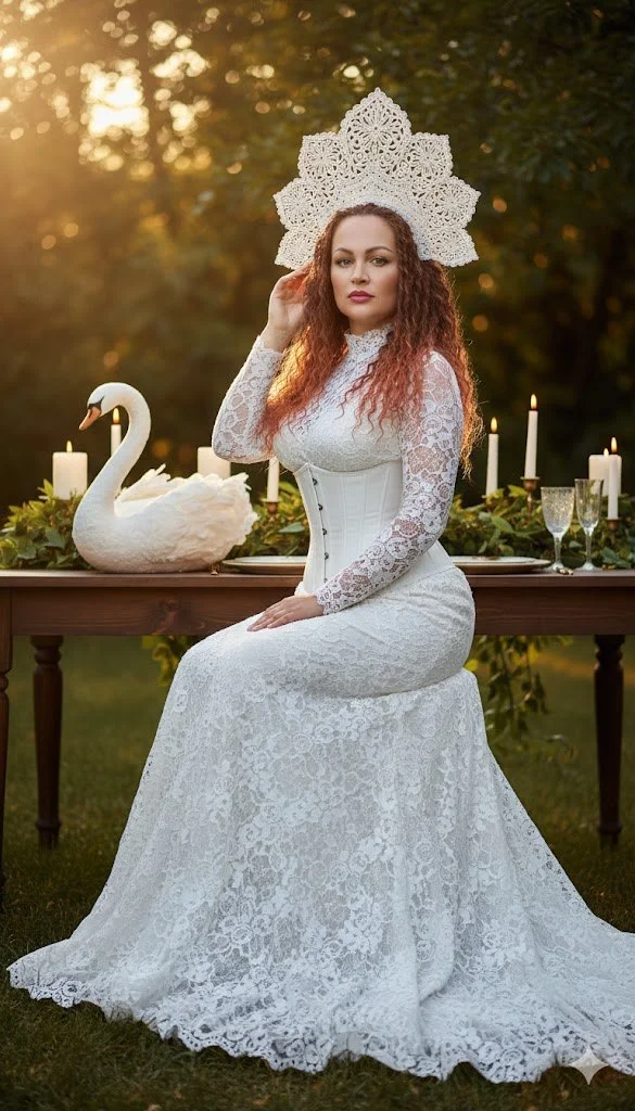 ИИ-фотосессия — Принцесса с лебедем