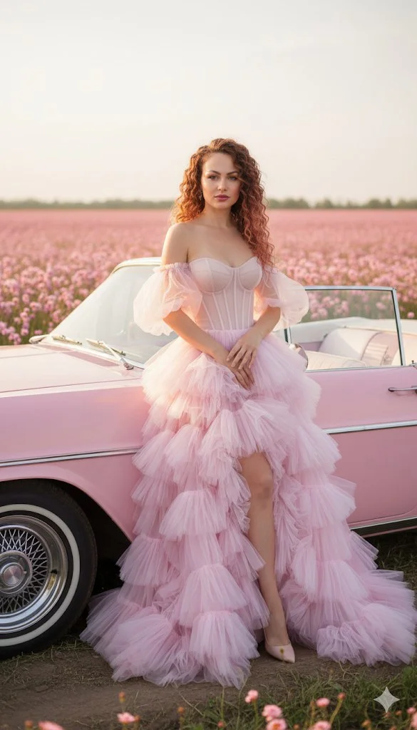 Романтика в розовом кабриолете