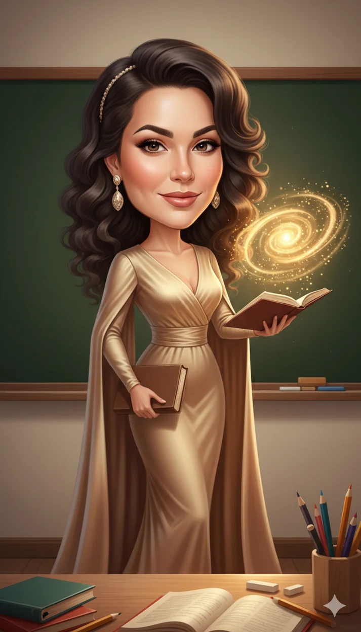 женщина стоит у школьной доски иллюстрация 