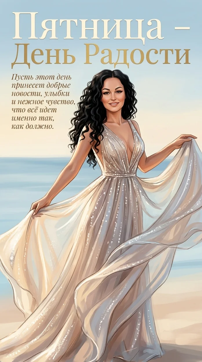 Открытка с вашим фото  - «Пятница — День радости» 