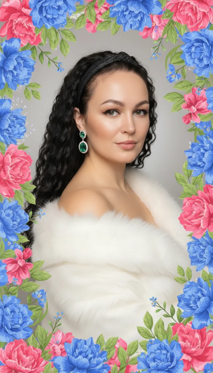 ЦВЕТЫ ПО КРАЯМ ФОТО рамка 