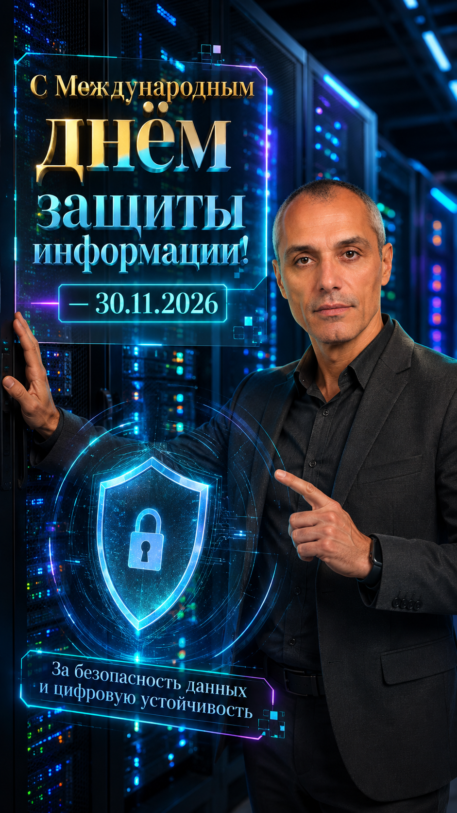 Международный день защиты информации — 30.11.2026 — технологичная праздничная фотосессия