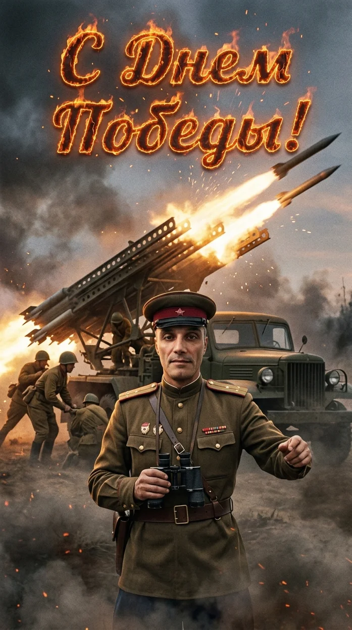 открытка  "катюша" - ваше лицо