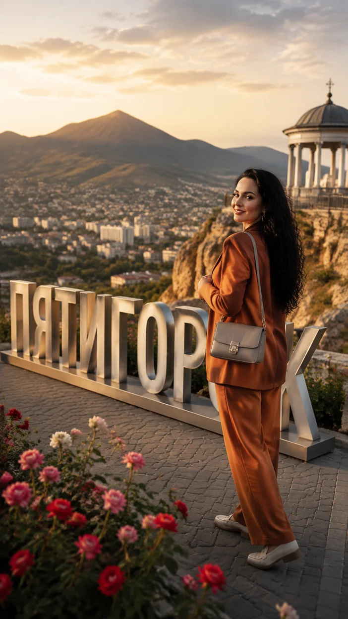Фотосессия девушки в Пятигорске на смотровой