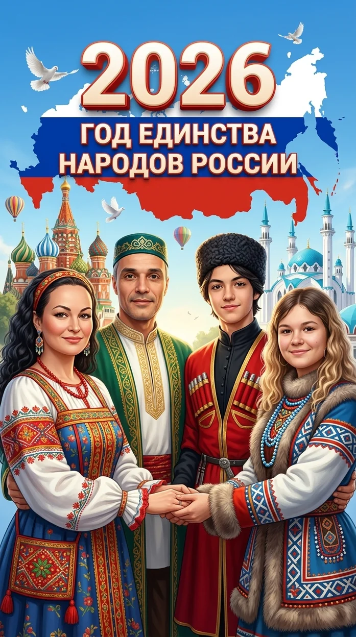 «ГОД ЕДИНСТВА НАРОДОВ РОССИИ» банер  с вашим фото 