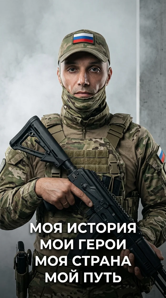 патриотический постер в минималистичном военном стиле