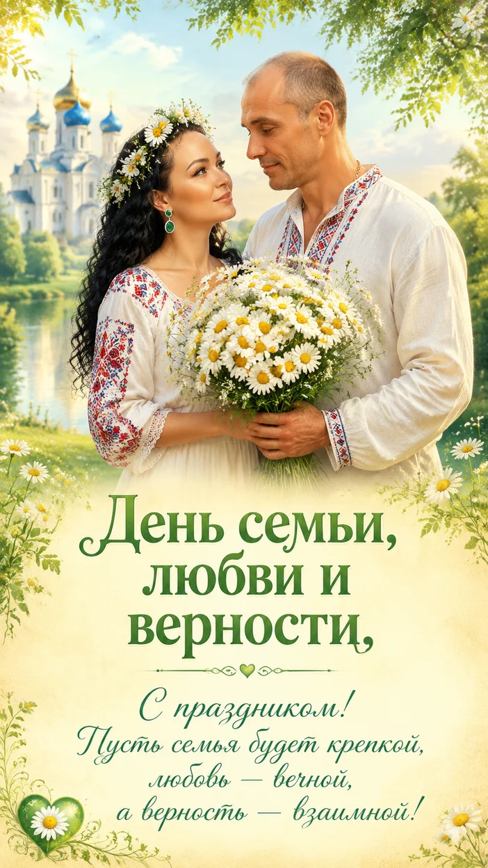  Открытка «День семьи, любви и верности»
