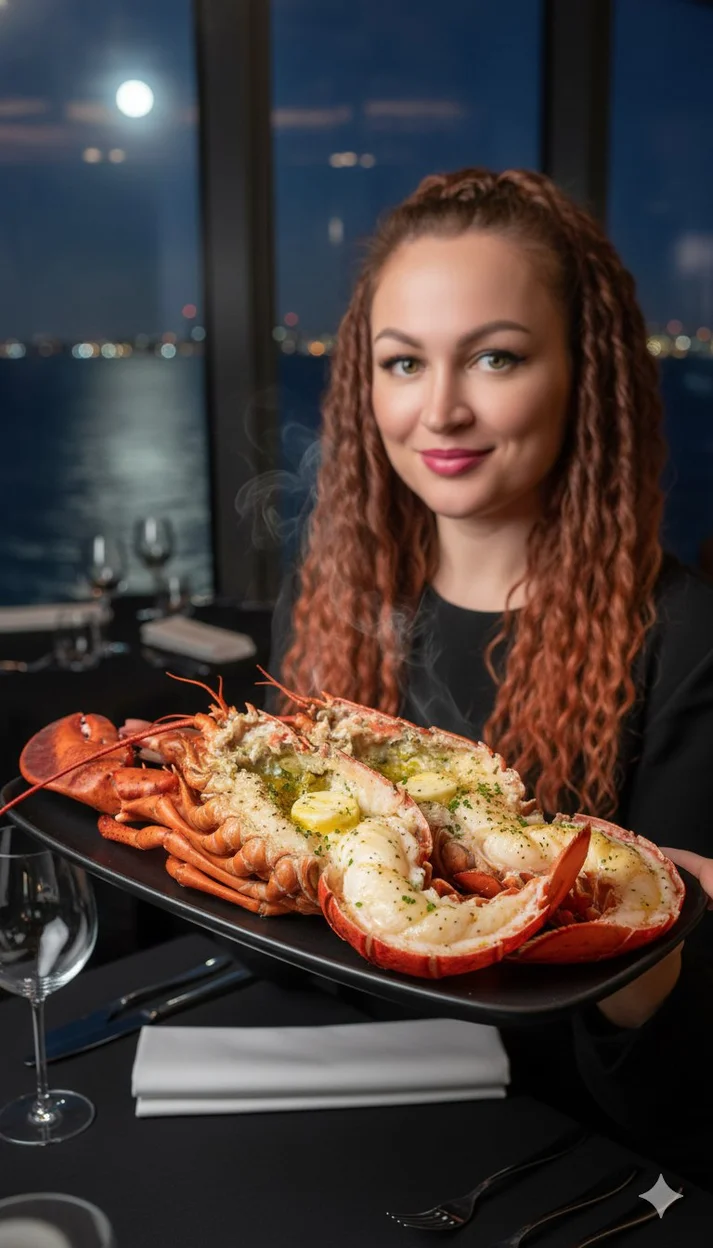 Гурман на берегу океана