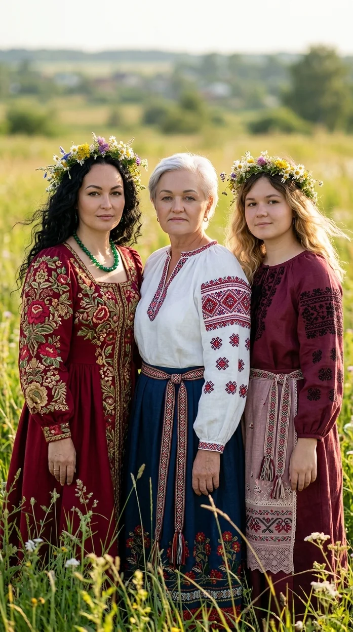 фотосессия в стиле славянской эстетики и русского folk fashion