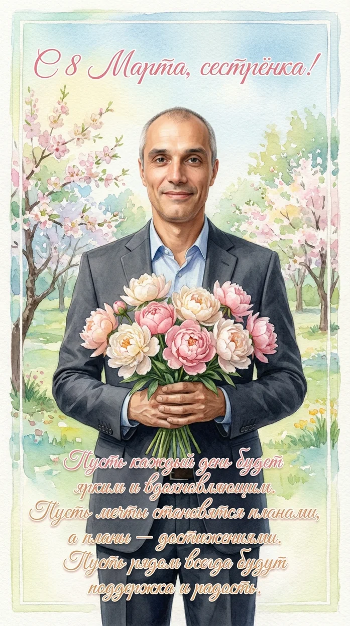 С 8 Марта, сестрёнка!