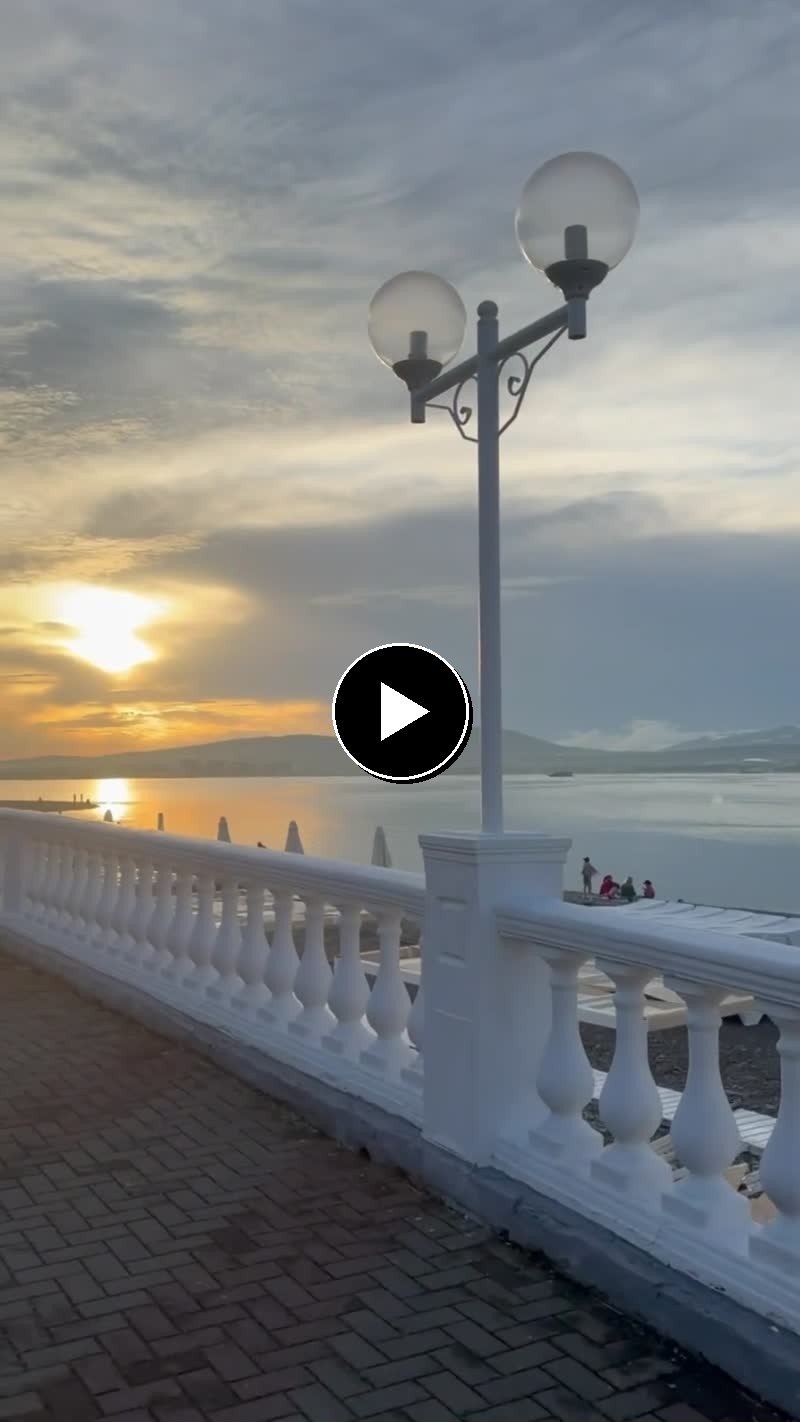 Видео для открыток - Закат на море