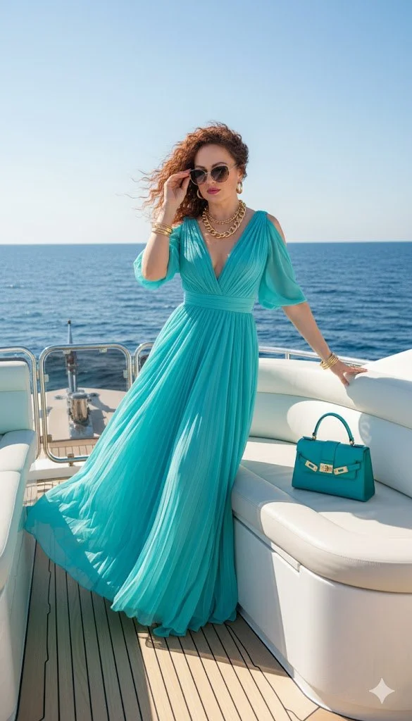 Бирюзовая яхта