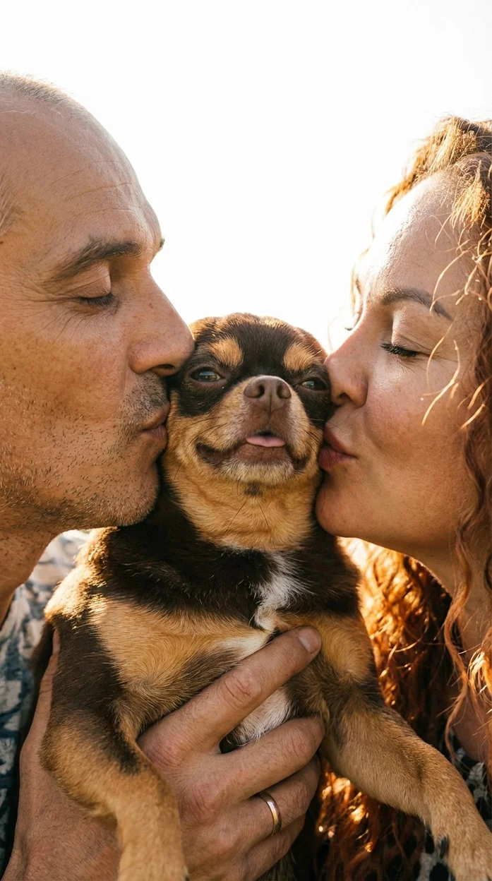 Семейное счастье с таксой