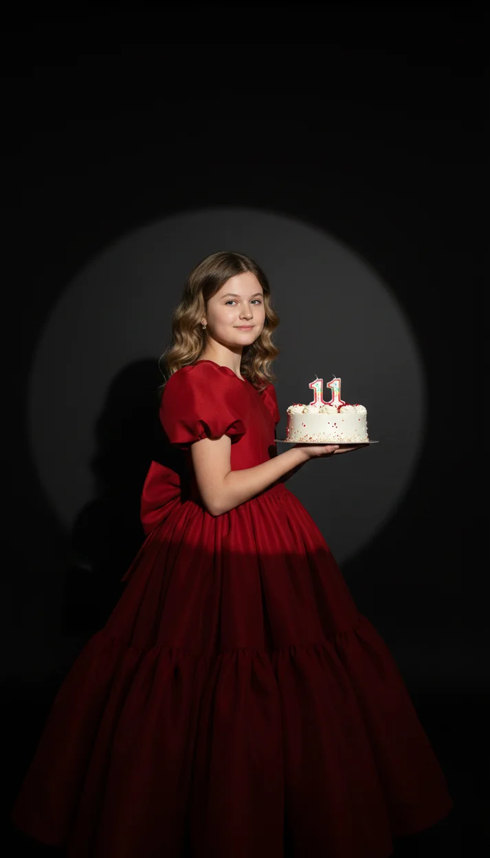 Фотосессия на 11 лет -   студия и  свечи 