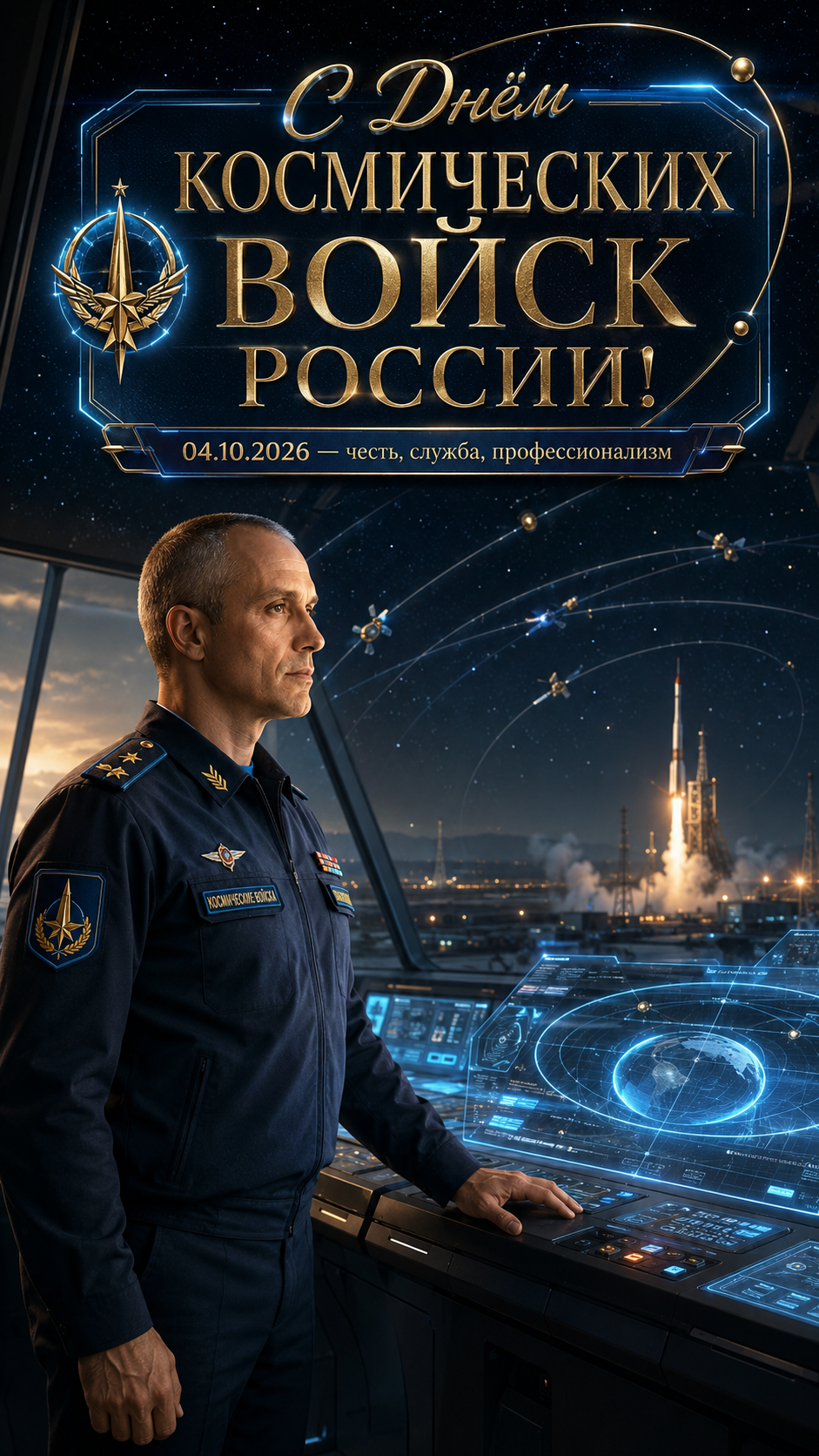 День Космических войск России — 04.10.2026 — торжественная фотосессия в центре управления