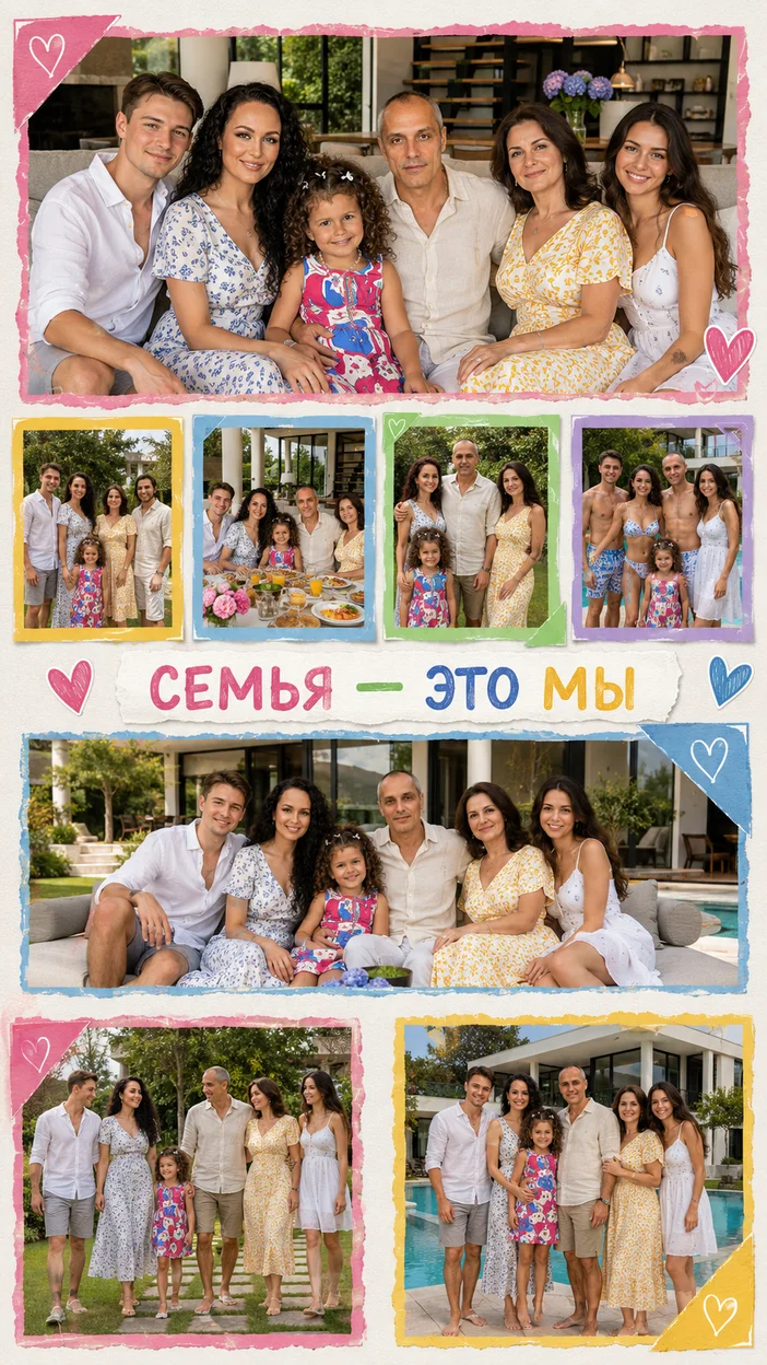 Фотосессия загородный семейный разворот