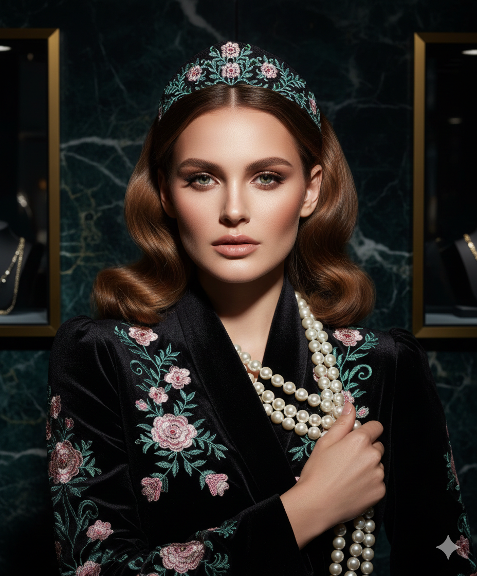 Кокошник на модели