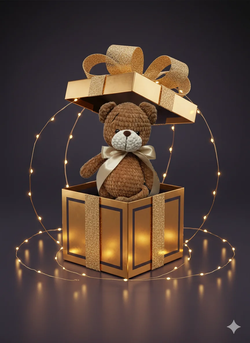 Сцена для продажи вашего изделия  - подарочная коробка с ленточкой 