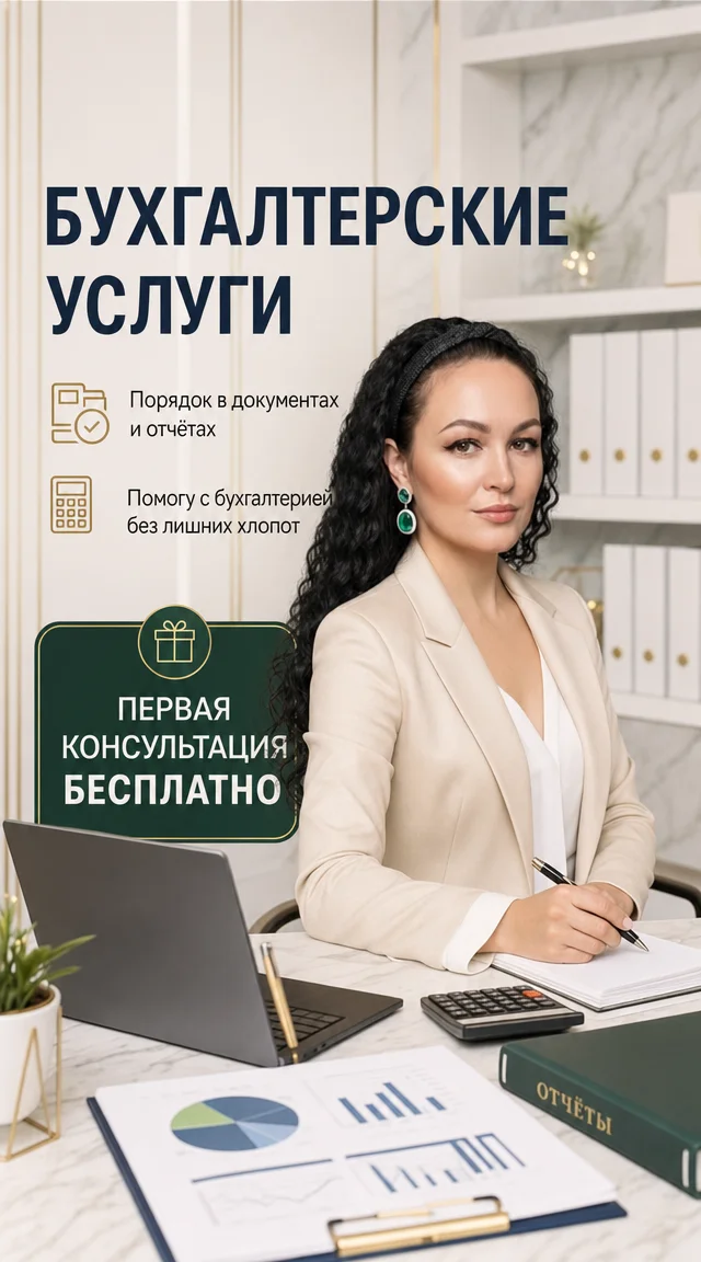 рекламный баннер для бухгалтера с фото от ии 