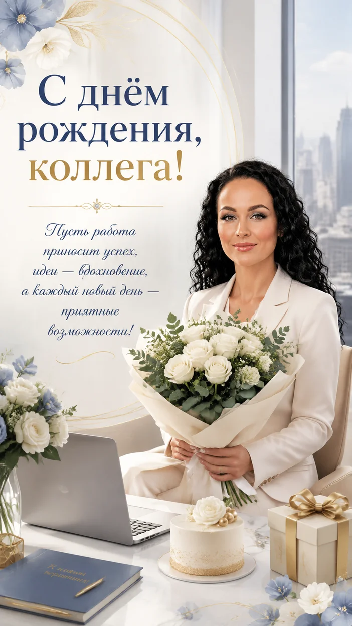 Фотосессия коллеги в офисе на день рождения