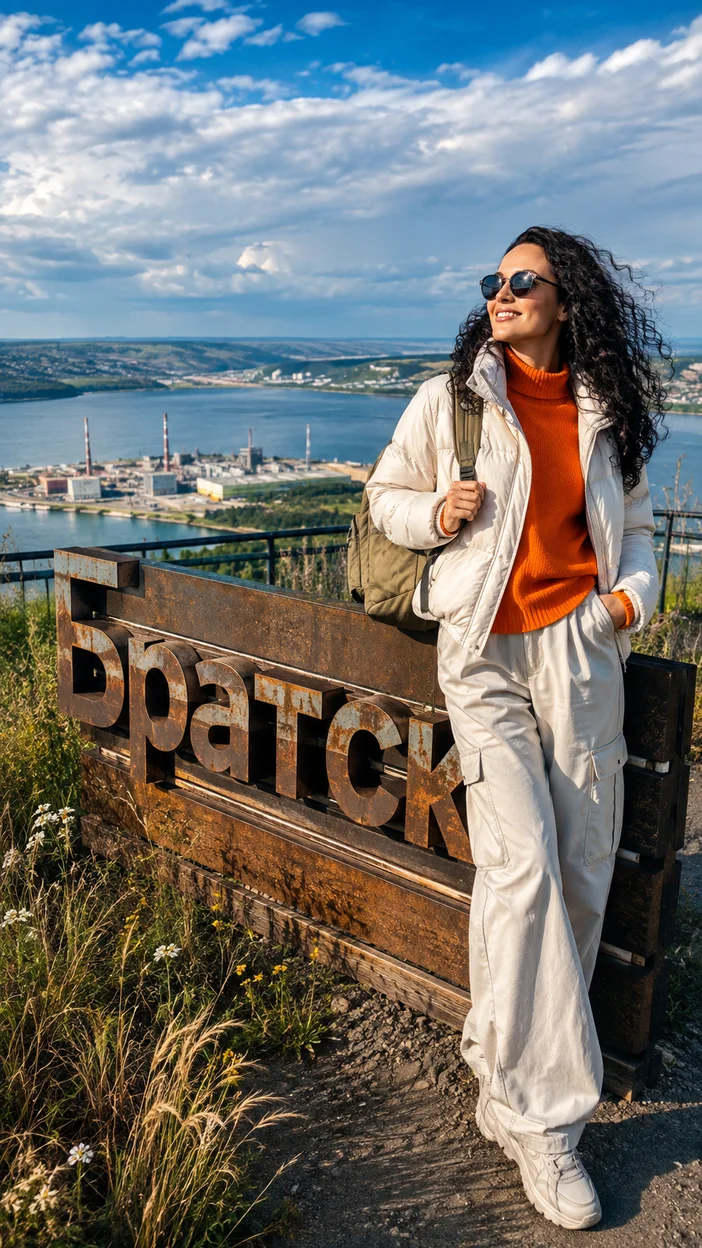 Фотосессия девушки в outdoor-образе в Братске
