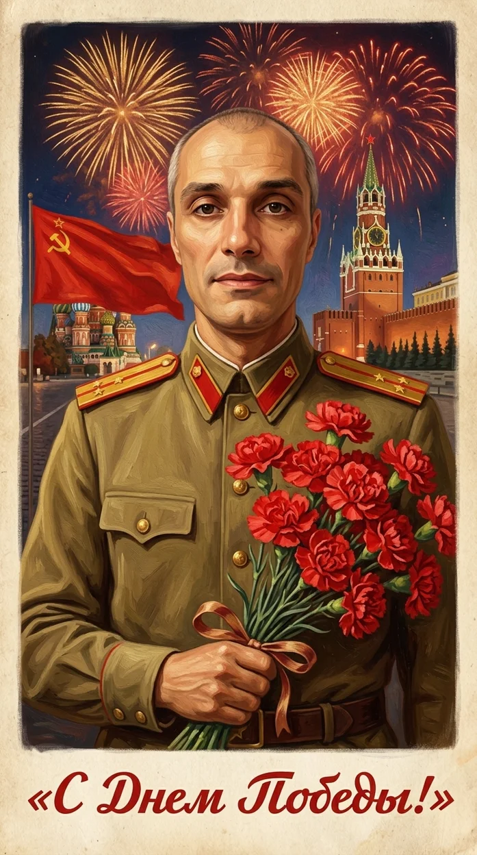 ИИ-фотосессия — Открытка 9 мая