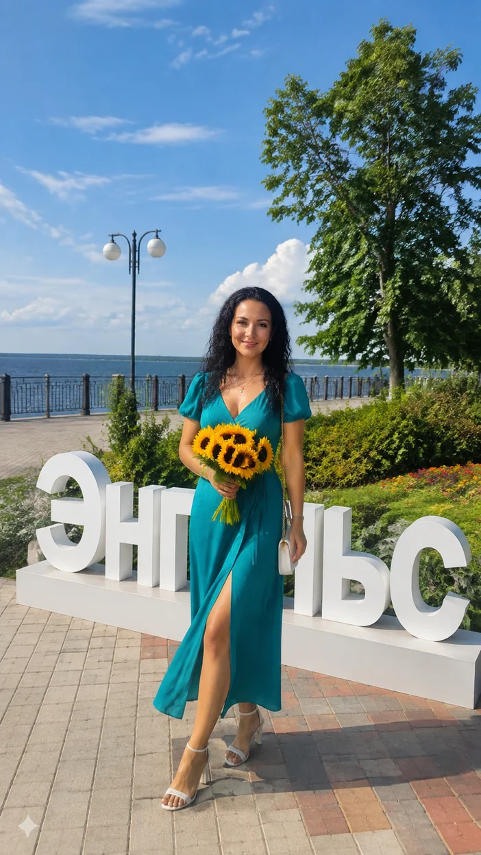 Фотосессия девушки в платье в Энгельсе