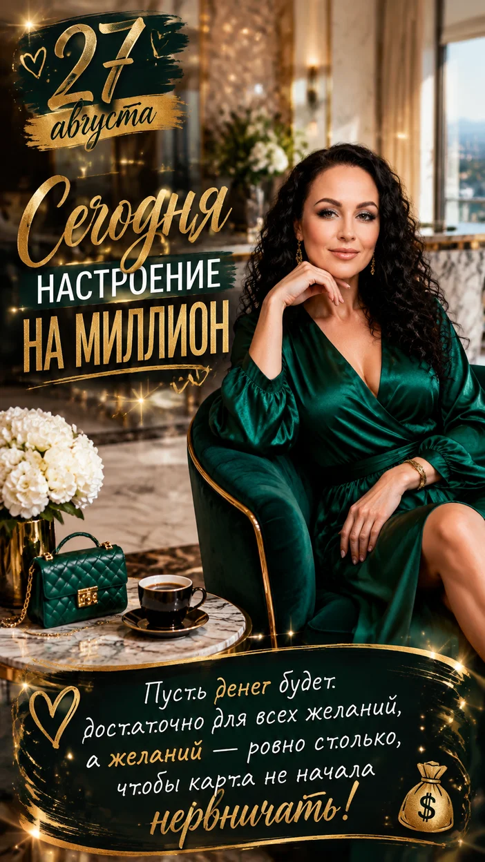 Фотосессия женщины в изумрудном платье в отеле