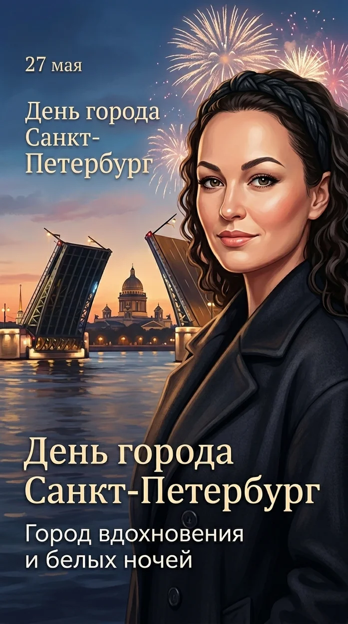 День города Санкт-Петербург — праздничный баннер