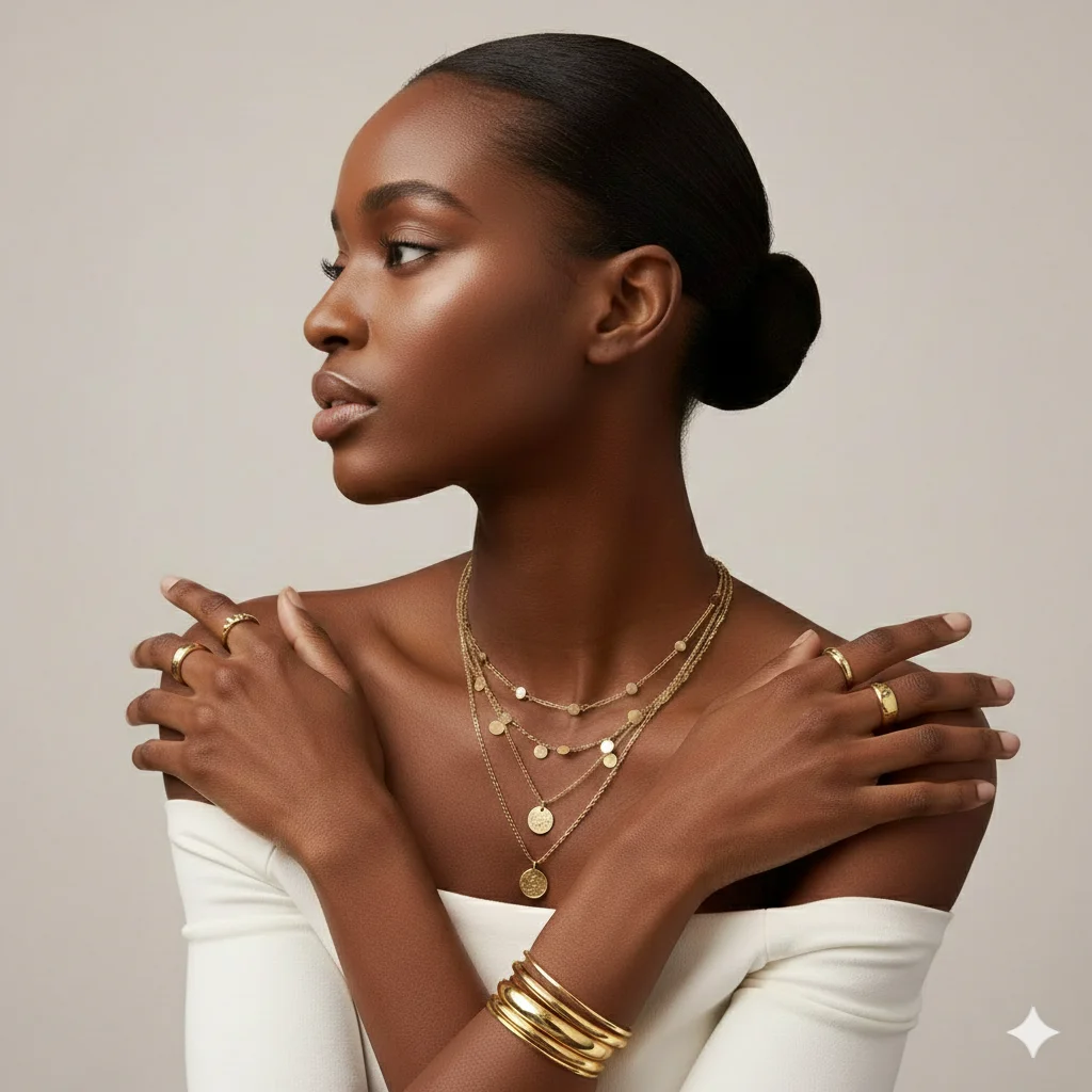 Сцена для продаж - Серьги (Девушка с тёмной кожей) 