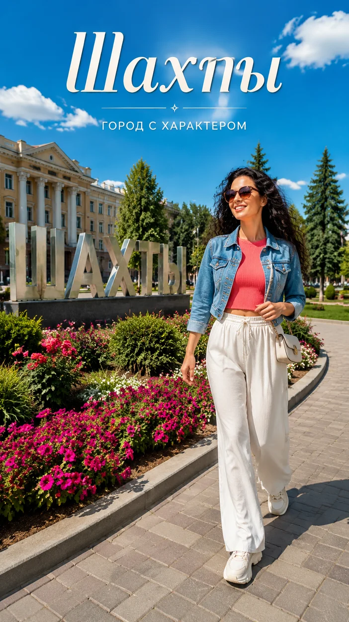 Фотосессия девушки в джинсовой куртке в Шахтах